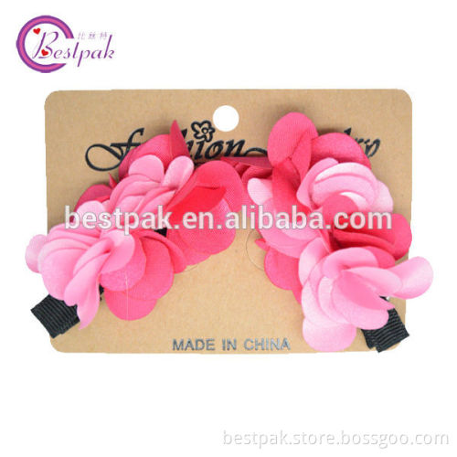 artificial beautiful hot sale small polyester satin adult hair clip